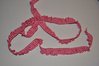 Rüschenband elastisch Pink