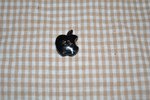 Knopf Bitten Apple klein schwarz 1,7cm