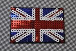 Bügelbild Pailetten Flagge Great Britain