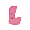 Buchstaben Knopf - L - Farbe - pink