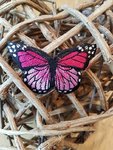 Applikation/Bügelbild Schmetterling paradise pink