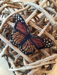 Applikation/Bügelbild Schmetterling aztec