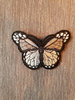 Applikation/Bügelbild Schmetterling grau