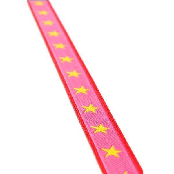 webband farbenmix Sterneband pink/gelb