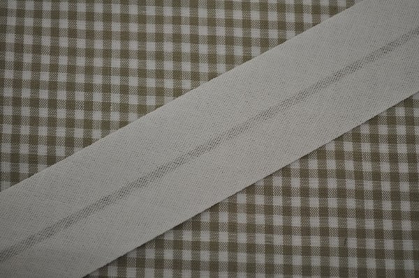 Schrägband gefalzt 30 mm weiß