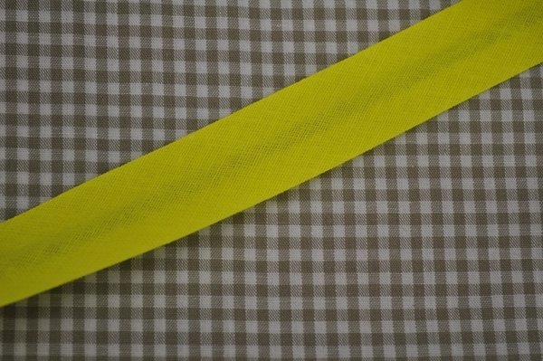 Schrägband gefalzt 20 mm neon gelb