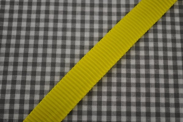 Gurtband 15 mm gelb