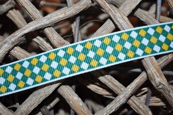 Ripsband mini karo grün