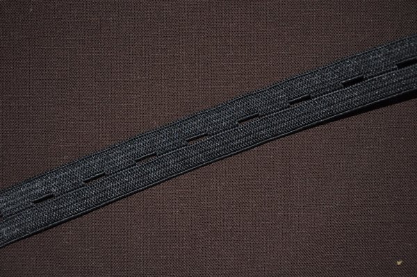 Knopflochgummi 1,5cm breit schwarz