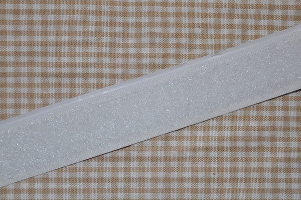 Klettband selbstklebend 20 mm Weiß komplett