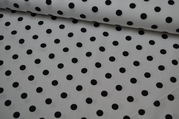 Baumwolle Big Dots by Poppy weiß/schwarz 101