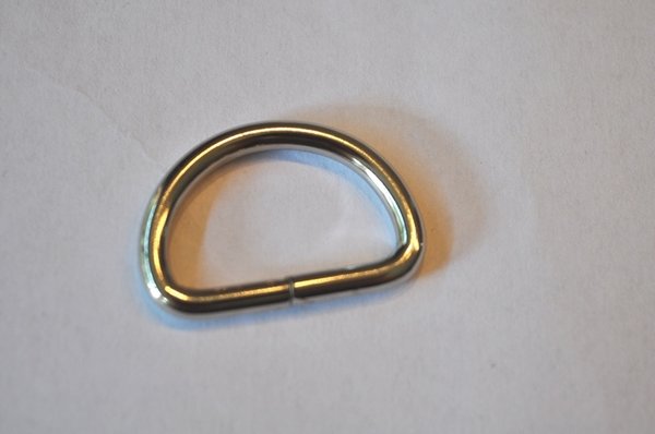 D-Ring 32 mm x 4mm offen silber