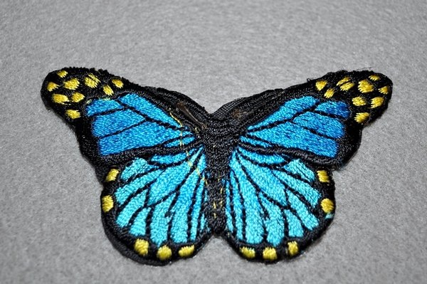 Applikation/Bgelbild Schmetterling Blue Saphir