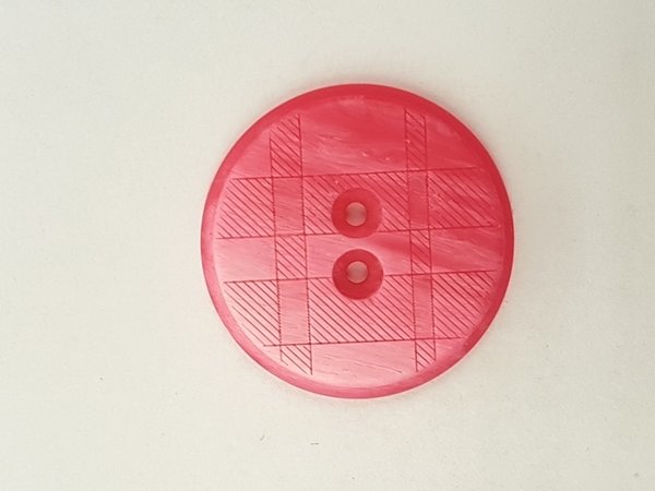 Polyester Knop Karo Farbverlauf 25mm pink