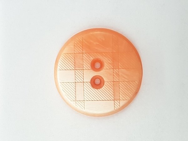 Polyester Knop Karo Farbverlauf 25mm apricot