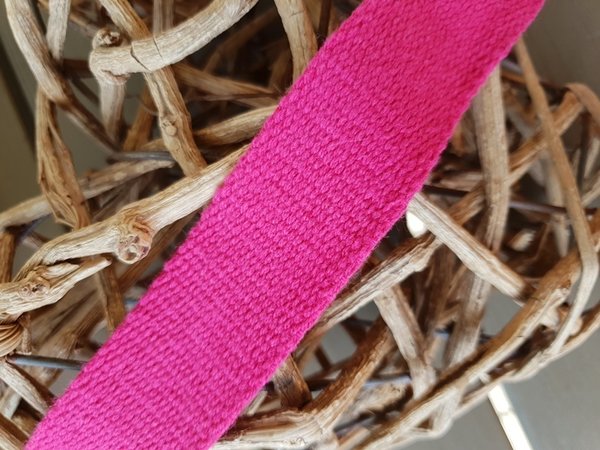Baumwoll Gurtband 30mm pink dick