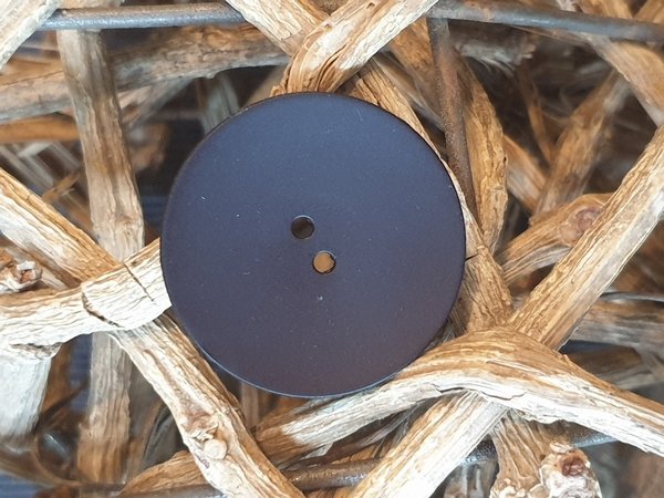Polyesterknopf 2-Loch uni schwarz 15mm