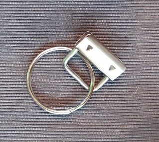 Endstück mit Öse - Key Fob 25 mm Silber