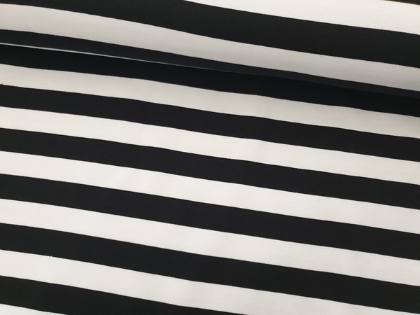 Sommersweat Preppy Stripe schwarz/weiß