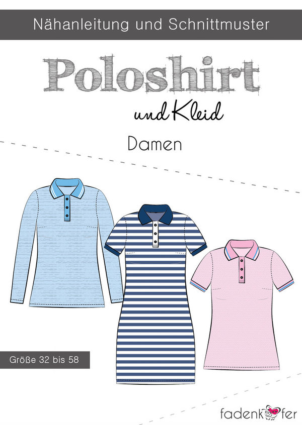 Schnittmuster von Fadenkäfer Poloshirt und Kleid Damen