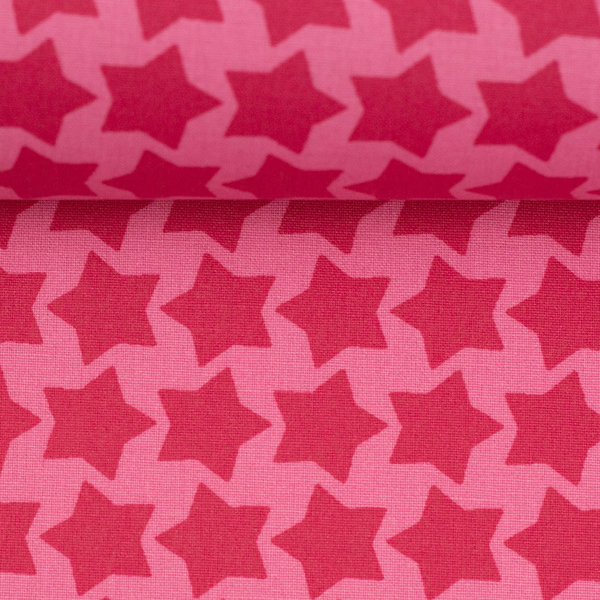 Beschichtete Baumwolle Staaars rosa/pink