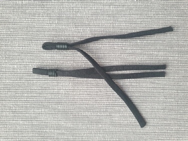 Verstellbares Gummiband 4mm breit schwarz (2 Stück)