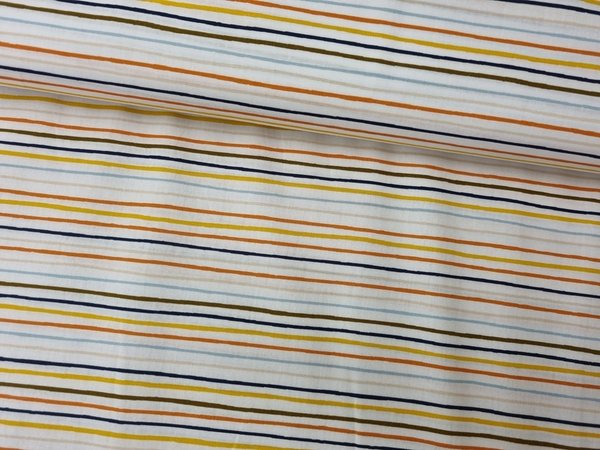 Baumwolle Stripe and Space Weiß